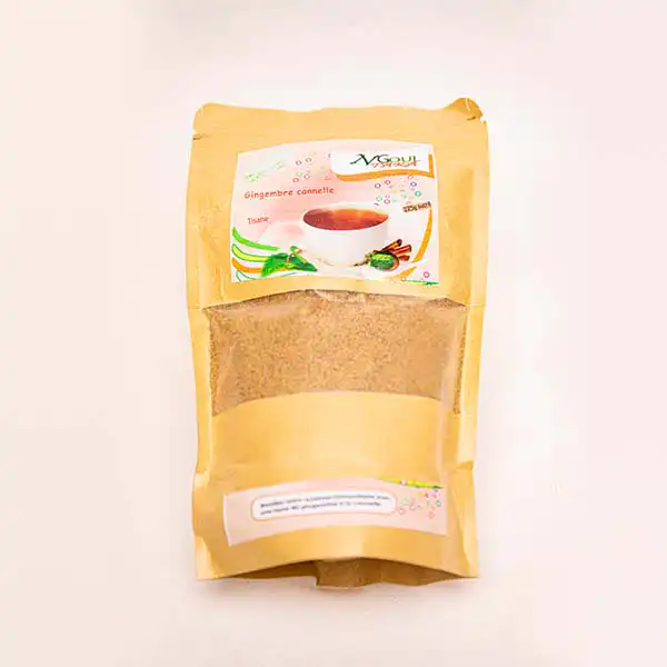 Organic Ginger Cinnamon Herbal Tea in sachet from Baobabmart