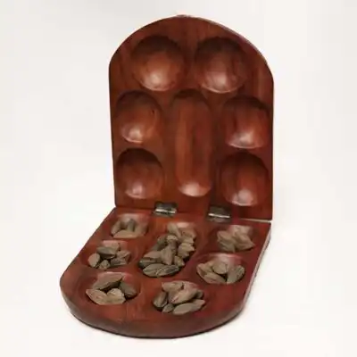 Tableros de madera para mancala hechos a mano que se venden en Baobabmart