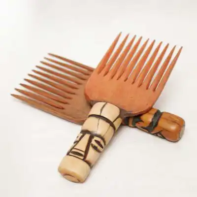 Peines de hueso africanos hechos a mano de Baobabmart