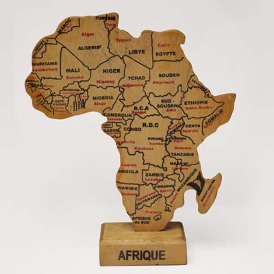 Wooden Africa Map Online