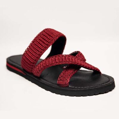 FulChris Black and Red African Female Sandals - Handcrafted for Durability and Style Available at Baobabmart