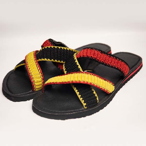 Black Leather FulChris African Female Sandals - Handcrafted for Durability and Style Available at Baobabmart