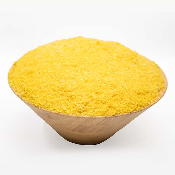 A wooden bowl of Wholesale Yellow Garri Online from Baobabmart
