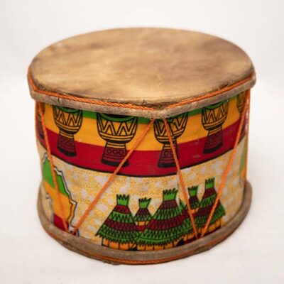 Antique Handmade Double-Sided African Drum