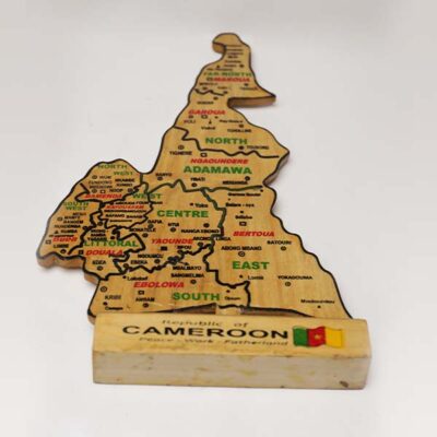 handmade Wooden Cameroon 3D Map Online