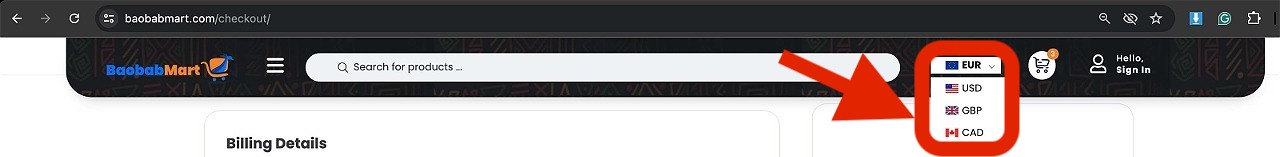 How to Change Your Currency Settings on Baobabmart