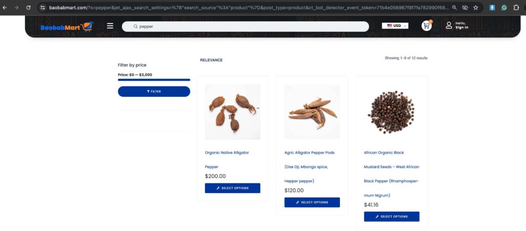How to Search for Items on Baobabmart