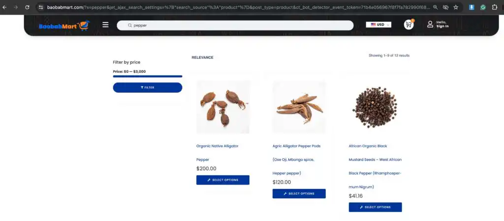 How to Search for Items on Baobabmart