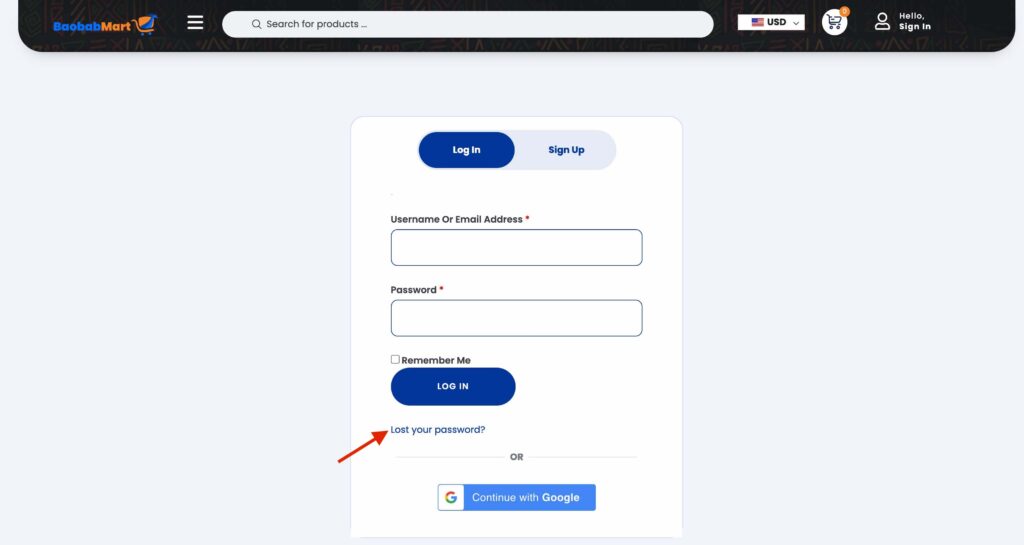forgotten password
1
