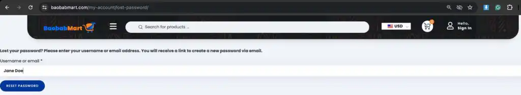 How to Change or Reset Your Password of Your Baobabmart Account: A Complete Guide Resetting password