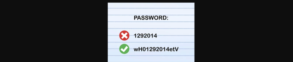 tips to set a strong password