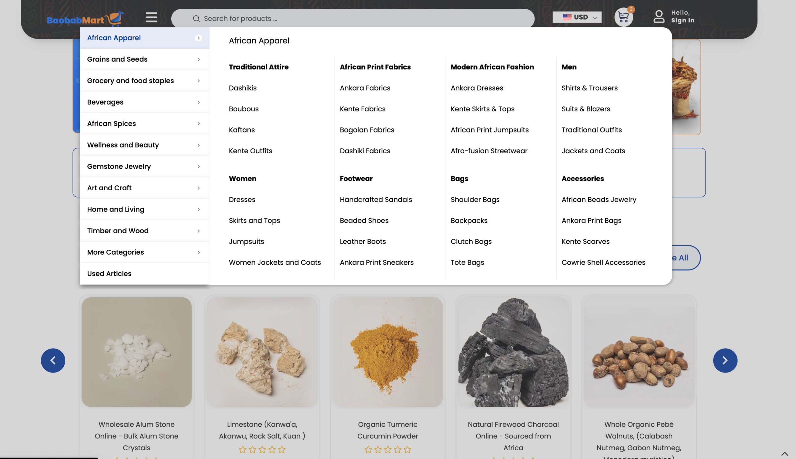 widde product selection and easy navigation