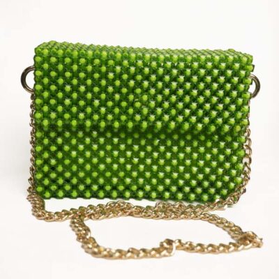 Buy Green Crossbody Beaded Female Bag from Baobabmart