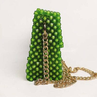 Green Crossbody Beaded Female Bag