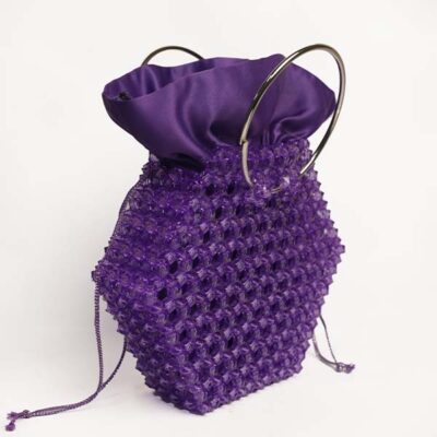 Purple Beaded Luxurious Bag from Baobabmart