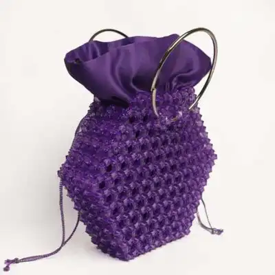 Purple Beaded Luxurious Bag from Baobabmart