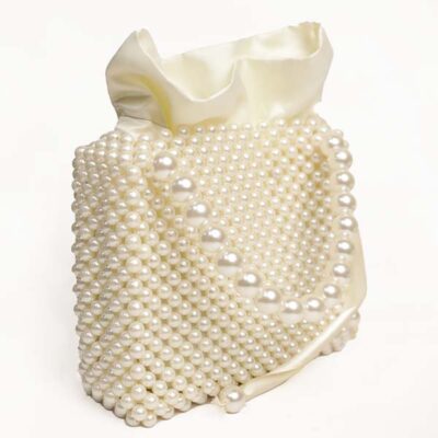 White Box Beaded Handbag