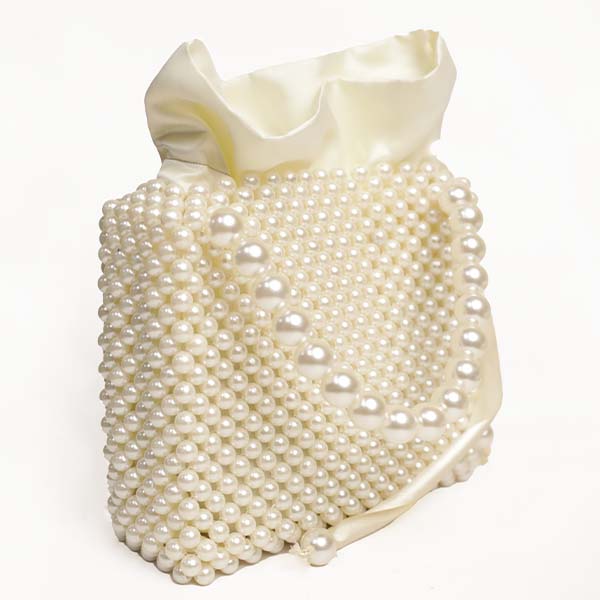 White Box Beaded Handbag