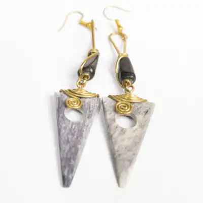 Cleopatra-inspired Triangle Ox Horn Earrings – Shop Handcrafted African Earrings at Baobabmart