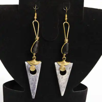 Cleopatra-inspired Triangle Ox Horn Earrings – Shop Handcrafted African Earrings at Baobabmart