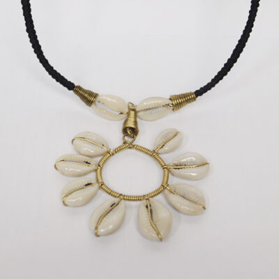 African Round Cowrie Shell Necklace – Authentic Handcrafted African Jewelry at Baobabmart