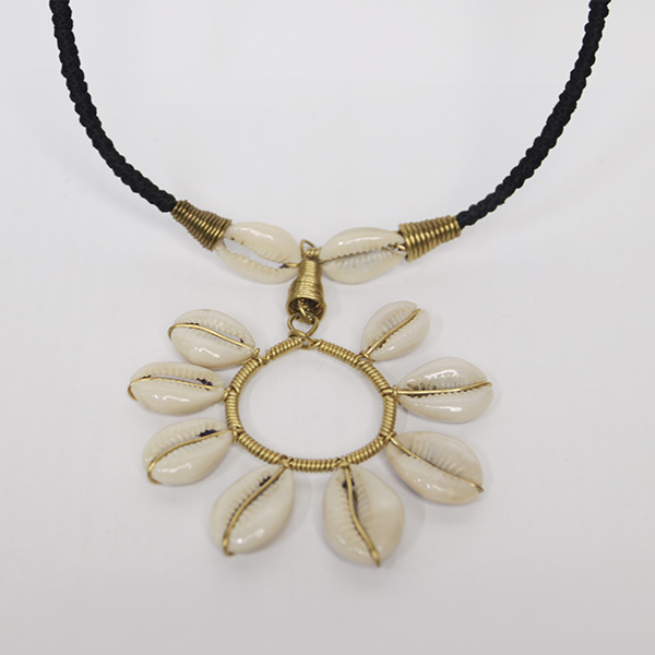African Round Cowrie Shell Necklace – Authentic Handcrafted African Jewelry at Baobabmart
