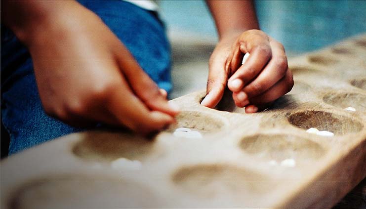 Gaming with African Mancala boards from BaobabMart.