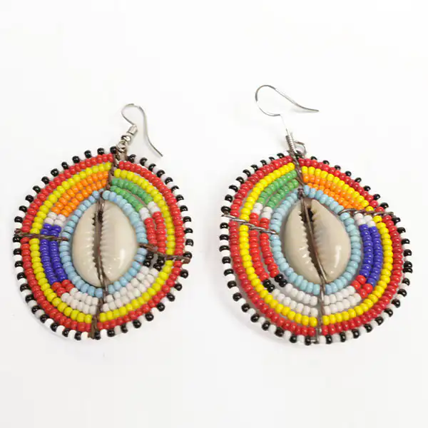 Handmade Maasai Beaded Earrings – Vibrant African Jewelry at Baobabmart