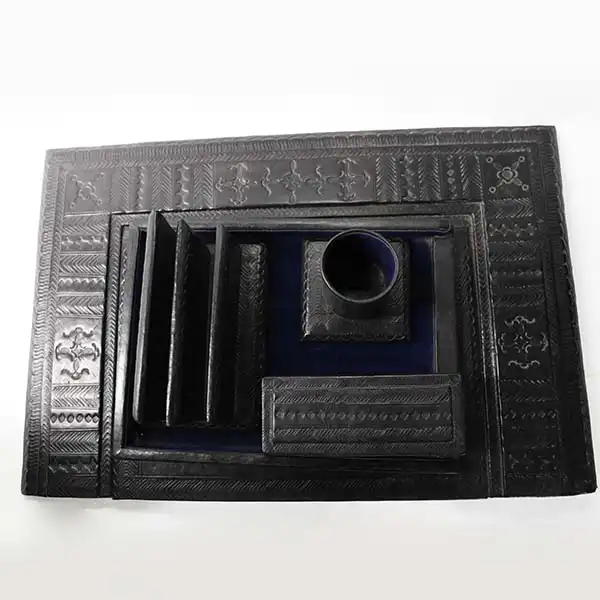 Black Leather Office Set - Baobabmart