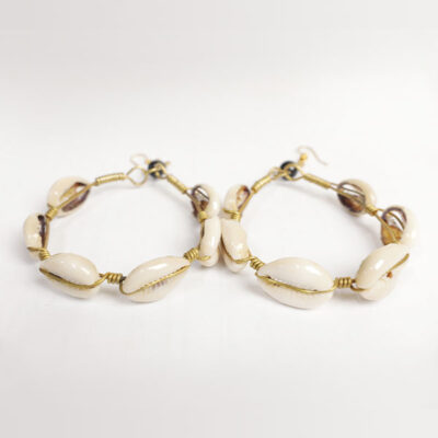 Cowrie Shells Oval Hoops