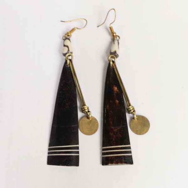 Pendant Earrings Made from Ox Horn – Baobabmart