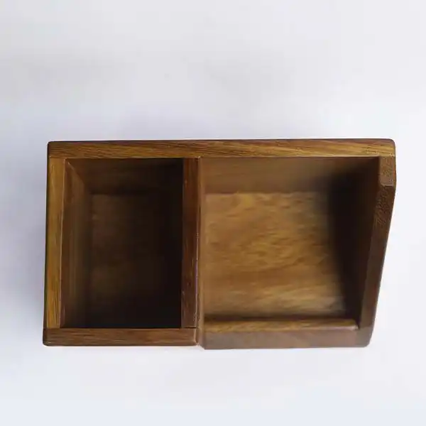 Hộp đựng bút bằng gỗ Iroko Ps2 Hộp đựng bút bằng gỗ Iroko thủ công – Phụ kiện bàn làm việc thời trang tại Baobabmart