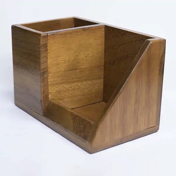 Hộp đựng bút bằng gỗ Iroko Ps3 Hộp đựng bút bằng gỗ Iroko thủ công – Phụ kiện bàn làm việc thời trang tại Baobabmart
