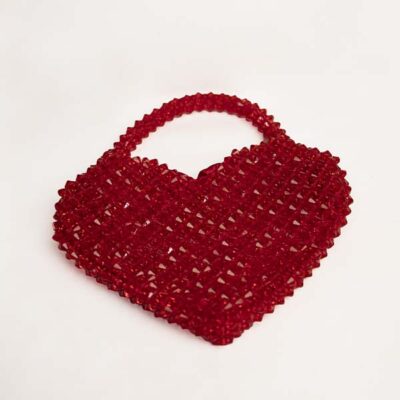 Red Heart Beaded Bag - Handcrafted African Beaded Bags