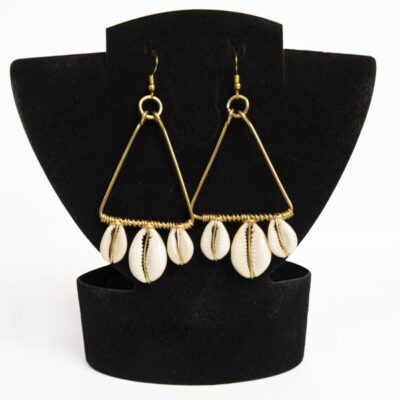 Vintage African Triangle Earrings– Handcrafted with Beads for Bold Elegance - Baobabmart