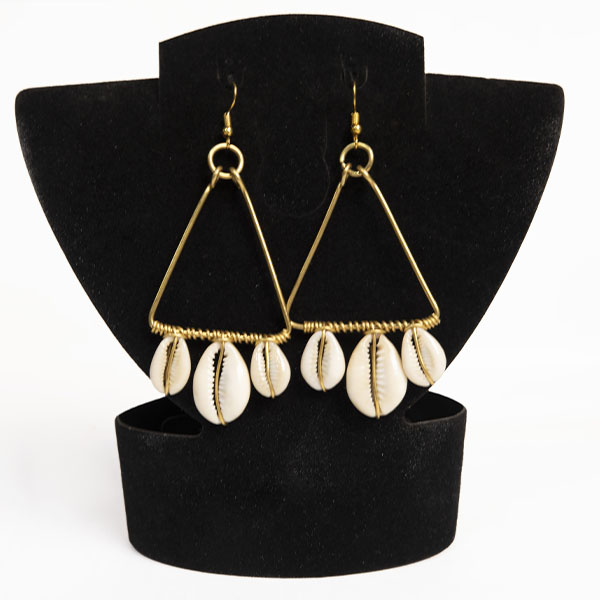 Vintage African Triangle Earrings– Handcrafted with Beads for Bold Elegance - Baobabmart