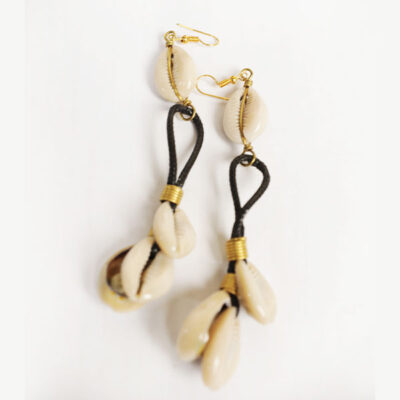 Vintage African Cowries Pendant Earrings – Handcrafted Jewelry at Baobabmart