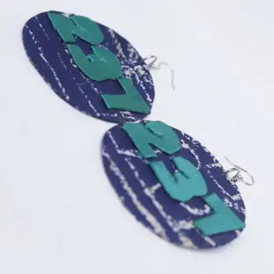 Vintage Cameroon 237 Wax Earrings – Authentic African Jewelry from Baobabmart