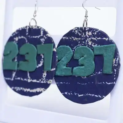 Vintage Cameroon 237 Wax Earrings – Authentic African Jewelry from Baobabmart