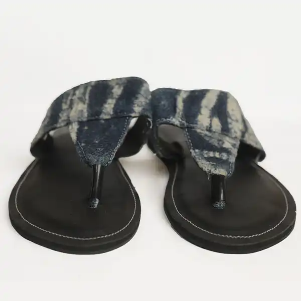 Handmade Flipflop Sandals with Ndop Material – Stylish and Comfortable Footwear Available at Baobabmart