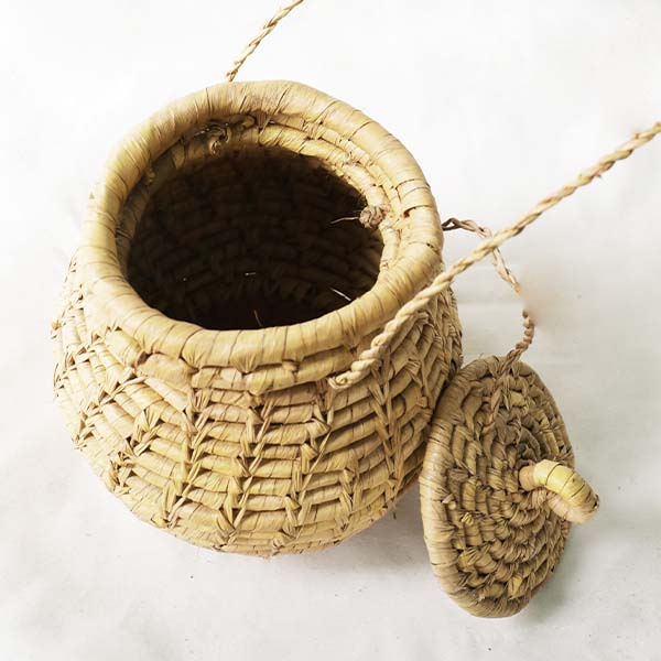 African Round Lidded Basket5 African Round Lidded Basket | Handmade African Basket