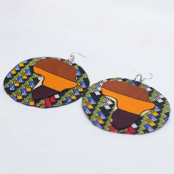 Handcrafted African Map Wax Earrings – Unique Afrocentric Jewelry at Baobabmart