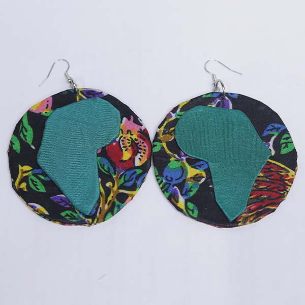 African map earrings in wax 5