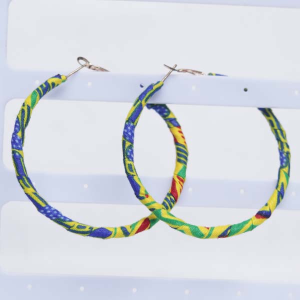 Ankara Hoop earrings 13 Handmade Authentic Ankara Hoop Earrings – African Jewelry at Baobabmart