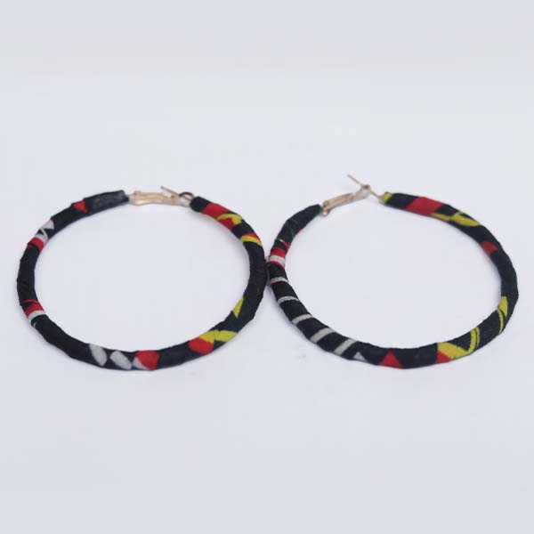 Ankara Hoop earrings 14 Handmade Authentic Ankara Hoop Earrings – African Jewelry at Baobabmart