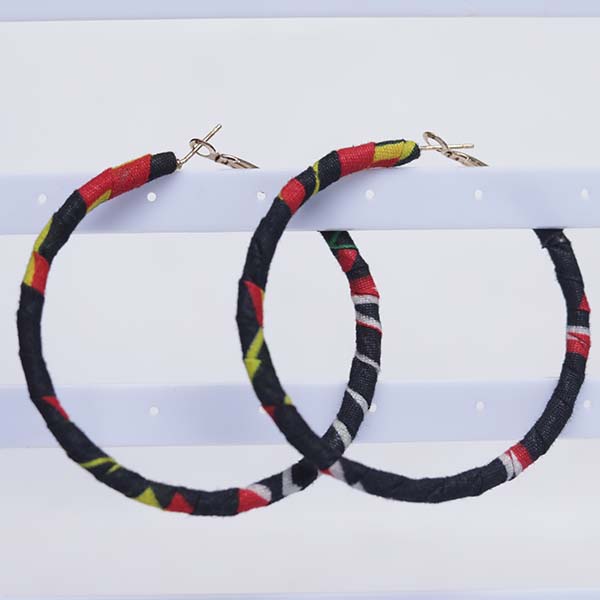 Ankara Hoop earrings 16 Handmade Authentic Ankara Hoop Earrings – African Jewelry at Baobabmart