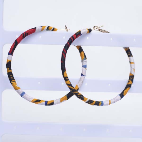 Ankara Hoop earrings 19 Handmade Authentic Ankara Hoop Earrings – African Jewelry at Baobabmart