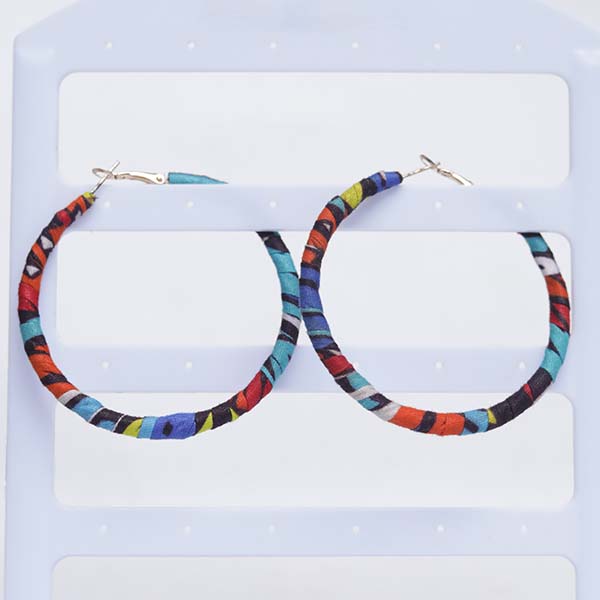 Ankara Hoop earrings 3 Handmade Authentic Ankara Hoop Earrings – African Jewelry at Baobabmart