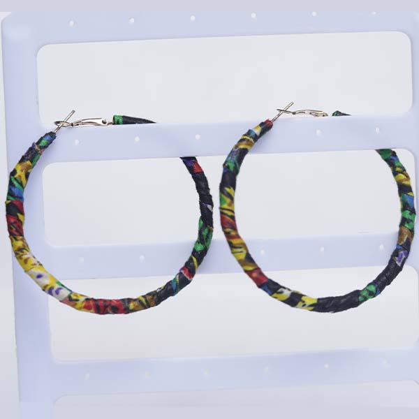 Ankara Hoop earrings 4 Handmade Authentic Ankara Hoop Earrings – African Jewelry at Baobabmart