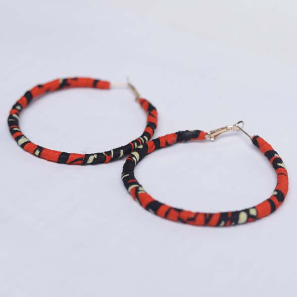 Ankara Hoop earrings 9 Handmade Authentic Ankara Hoop Earrings – African Jewelry at Baobabmart